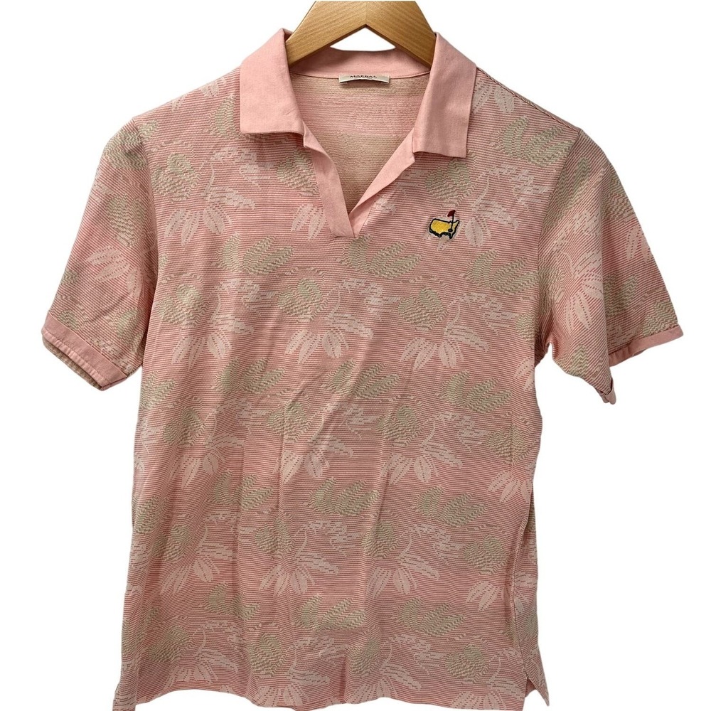Marbas Italy Masters Golf Polo Shirt Womens Medium Pink Filo di Scozia Cotton